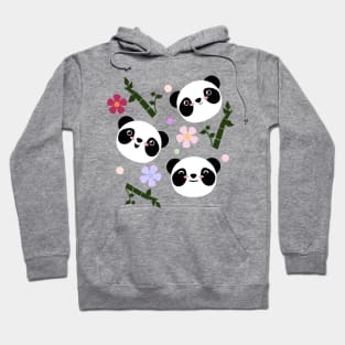 Kawaii Panda Faces Hoodie